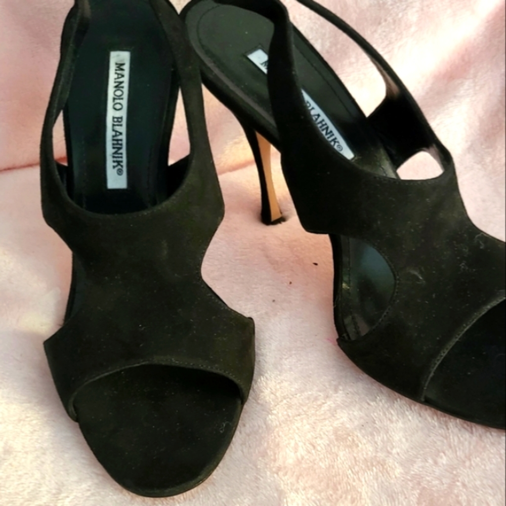 Malano Blanick! Used once Suede heels.